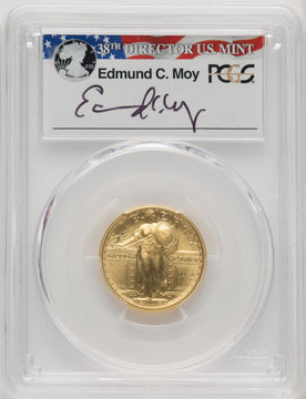 2016-W 25C Standing Liberty 100th Anniversary Gold Centennial FS Ed Moy PCGS MS70