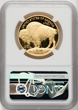 2008-W $50 One-Ounce Gold Buffalo .9999 Fine Gold Mike Castle NGC PF70 (771763034)