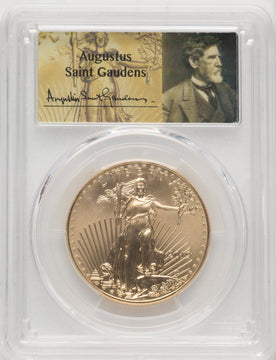 2019 $50 One Ounce Gold Eagle First Day of Issue St. Gaudens Signature PCGS MS70