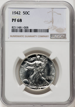 1942 50C Proof Walking Liberty Half Dollar NGC PR68 (771089009)