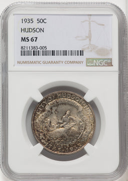 1935 50C Hudson Commemorative Silver NGC MS67 (769300006)