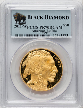 2011-W $50 One-Ounce Gold Buffalo PCGS PR70 (506708033)