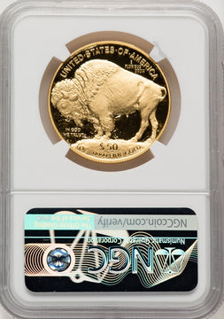 2006-W $50 One-Ounce Gold Buffalo .9999 Fine Gold Mike Castle NGC PF70