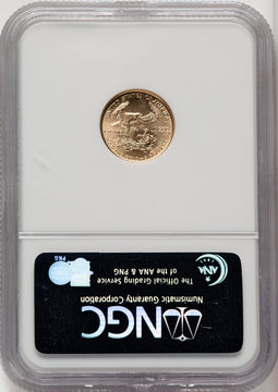 1998 $5 Tenth-Ounce Gold Eagle Brown Label NGC MS70