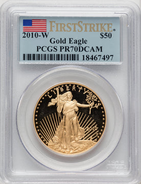 2010-W $50 One-Ounce Gold Eagle First Strike PCGS PR70 (506708062)