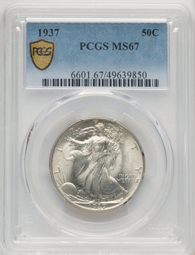 1937 50C Walking Liberty Half Dollar PCGS MS67 (506576034)
