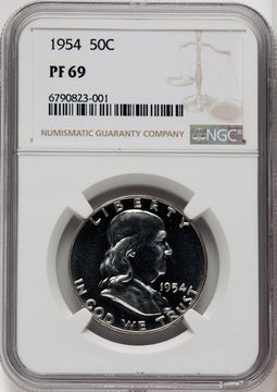 1954 50C Proof Franklin Half Dollar NGC PR69 (771555052)