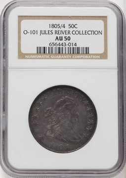 1805/4 50C O-101 Early Half Dollar NGC AU50
