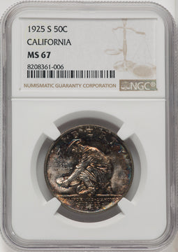 1925-S 50C California Commemorative Silver NGC MS67 (771952007)