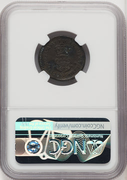 1723 Rosa Americana Halfpenny Crowned Rose BN Colonials NGC AU55