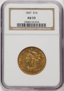 1847 $10 Liberty Eagle NGC AU53 (771966017)