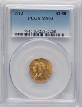 1913 $2.50 Indian Quarter Eagle PCGS MS63 (771966009)