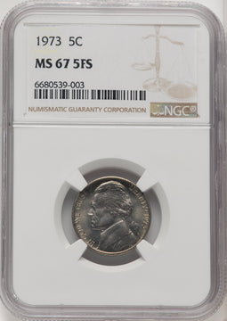 1973 5C FS Jefferson Nickel NGC MS67 (771930003)