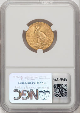 1911 $5 Indian Half Eagle NGC MS64 (771368052)