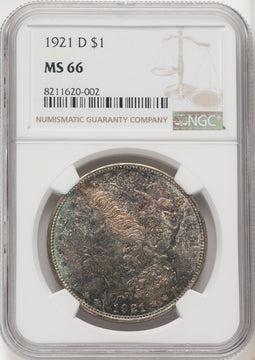 1921-D Morgan Dollar CACG MS66