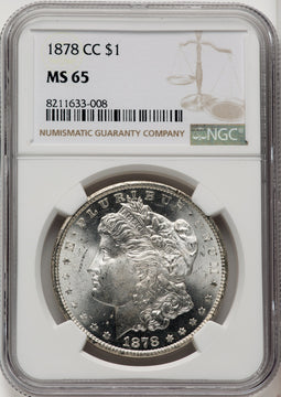 1878-CC Morgan Dollar NGC MS65 (771365017)
