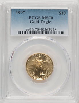 1997 $10 Quarter-Ounce Gold Eagle PCGS MS70 (771817001)
