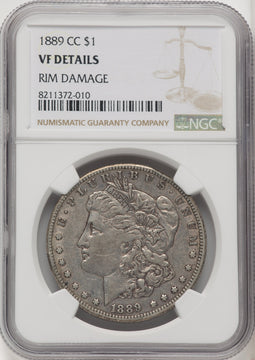 1889-CC Morgan Dollar Details NGC VF20 (506363023)