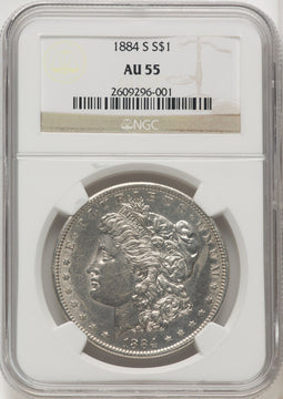 1884-S Morgan Dollar NGC AU55 (771822024)