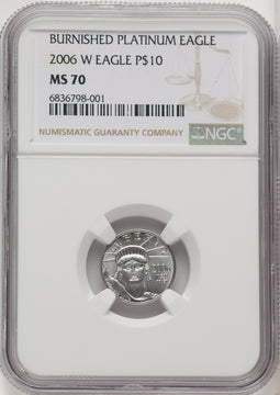 2006-W $10 Tenth-Ounce Platinum Eagle Burnished NGC MS70 (505447004)