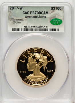 2017-W G$100 American Liberty High Relief Magnum Opus CACG PR70