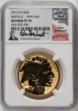 2013-W 1 oz Gold Buffalo Reverse Proof NGC PF70 Don Everhart