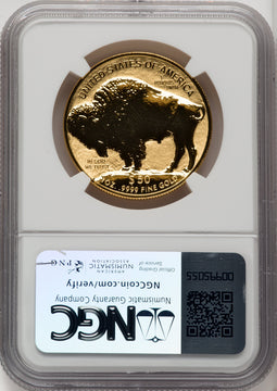 2013-W $50 One-Ounce Gold Buffalo Reverse Proof 100th Anniversary Brown Label NGC PF70 (771655015)