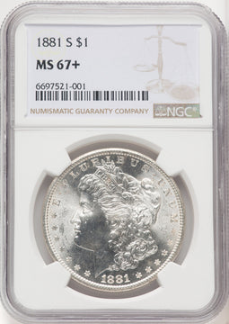 1881-S Morgan Dollar NGC MS67+ (772193005)