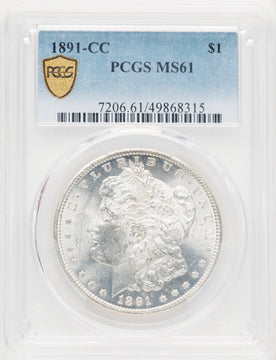 1891-CC Morgan Dollar PCGS MS61 (772309015)