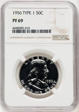 1956 50C Type 1 Proof Franklin Half Dollar NGC PR69 (519977025)