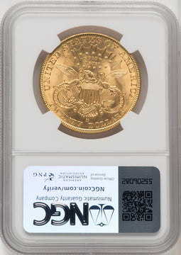 1907-D $20 Liberty Double Eagle NGC MS66 (771404004)
