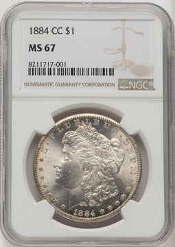 1884-CC Morgan Dollar NGC MS67 (771393002)