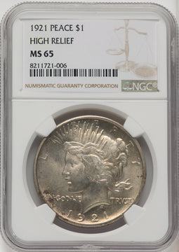 1921 Peace Dollar NGC MS65 (771457001)