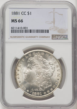 1881-CC Morgan Dollar NGC MS66 (771085017)