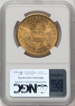 1875-CC $20 Liberty Double Eagle NGC MS62
