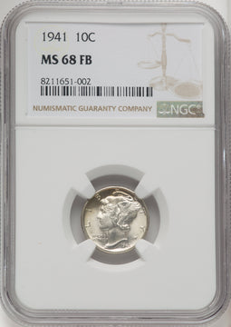 1941 10C FB Mercury Dime NGC MS68 (770210003)