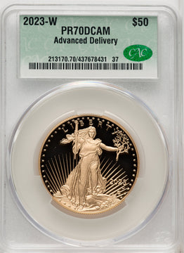 2023-W Proof Gold Eagle 1 oz Advanced Delivery CACG MS70