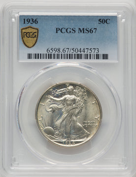 1936 50C Walking Liberty Half Dollar PCGS MS67
