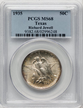 1935 50C Texas Commemorative Silver PCGS MS68