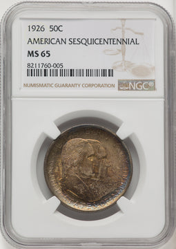 1926 50C Sesquicentennial Commemorative Silver NGC MS65 (771093023)