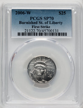 2006-W $25 Quarter-Ounce Platinum Eagle First Strike Burnished PCGS SP70 (761448004)