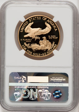 1995-W $50 One-Ounce Gold Eagle Brown Label NGC PF70 (772516009)