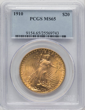 1910 $20 Saint-Gaudens Double Eagle PCGS MS65 (772283003)