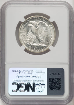 1941-D 50C Walking Liberty Half Dollar NGC MS67 (771672008)