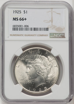 1925 Peace Dollar NGC MS66+ (772368016)