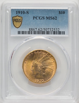 1910-S $10 Indian Eagle PCGS MS62 (771271013)