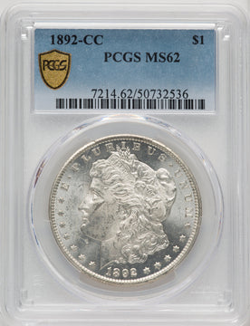 1892-CC Morgan Dollar PCGS MS62