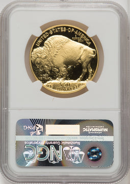 2007-W G$50 One-Ounce Gold Buffalo .9999 Fine Gold Mike Castle NGC PF70 (772693006)