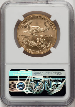 2019-W $50 One-Ounce Gold Eagle Burnished FDI Kenneth Bressett Red Book NGC MS70