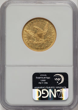 1842-O $10 Liberty Eagle NGC AU53 (772603094)